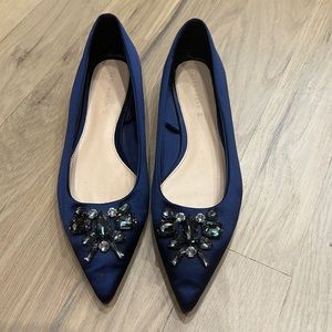 Zara sateen shoes with jewel detail.